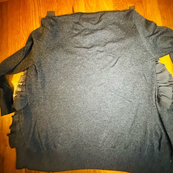 Romeo & Juliet Couture Charcoal Ruffled Cardigan - Picture 6 of 6